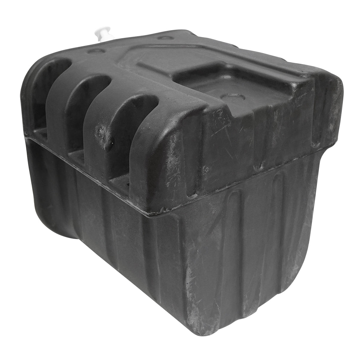 50L water tank with tap and 250ml soap dispenser. black plastic 420x440x400 mm