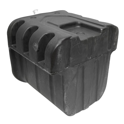 50L water tank with tap and 250ml soap dispenser. black plastic 420x440x400 mm