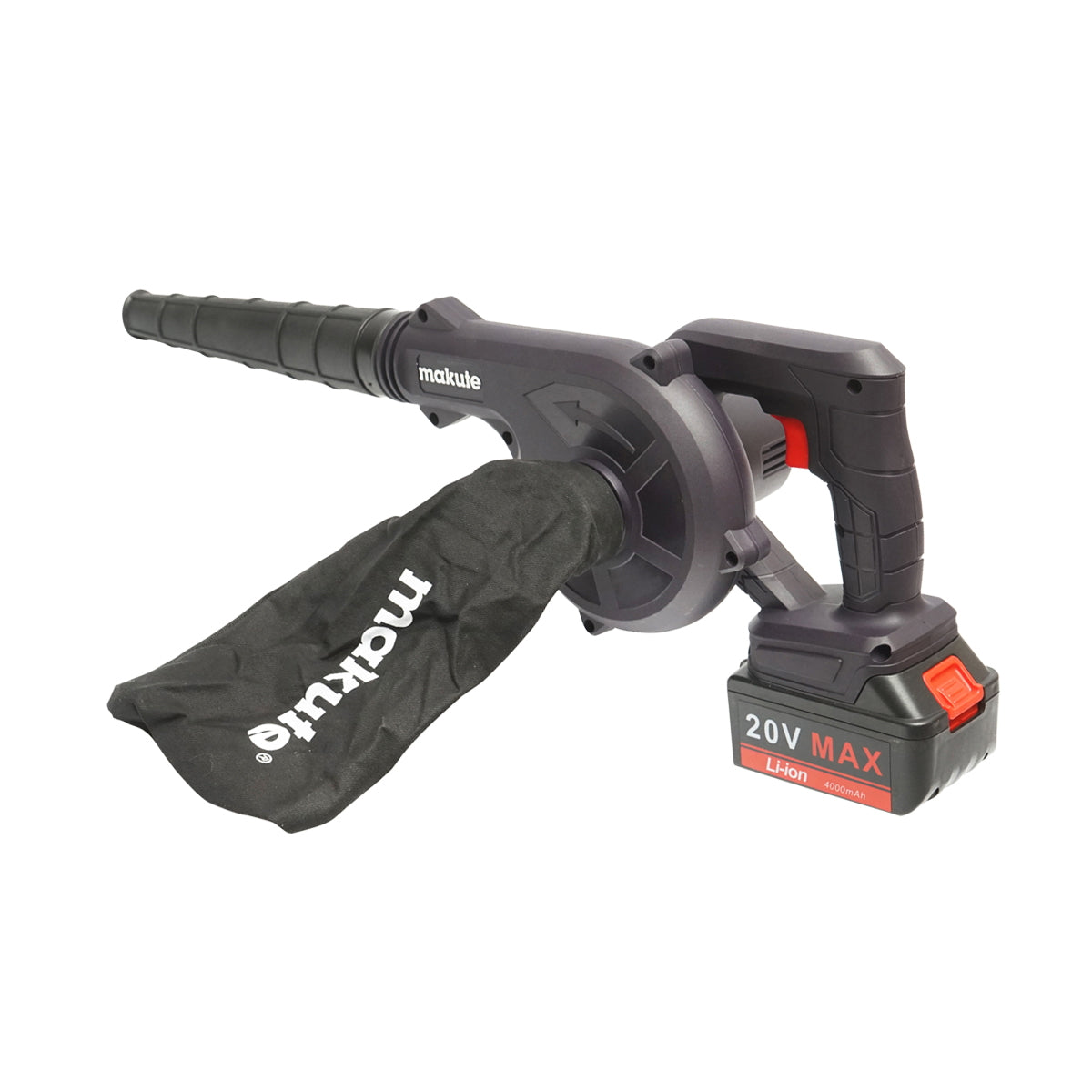 Air blower and vacuum cleaner with a 20V/4000mAh battery and charger 220V/50-60Hz, air flow 2.3m3/min, 20000rpm Makute