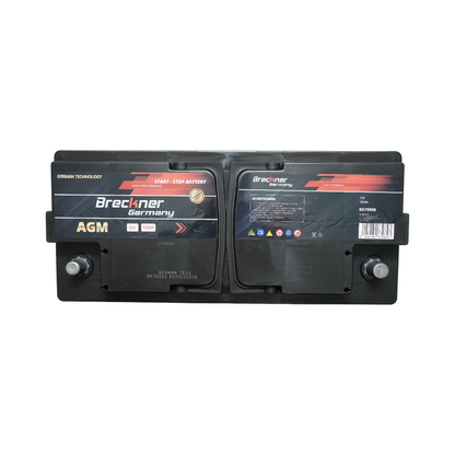 AGM start-stop car battery 12V 105 Ah, 1100A start 392x175x195mm Breckner Germany