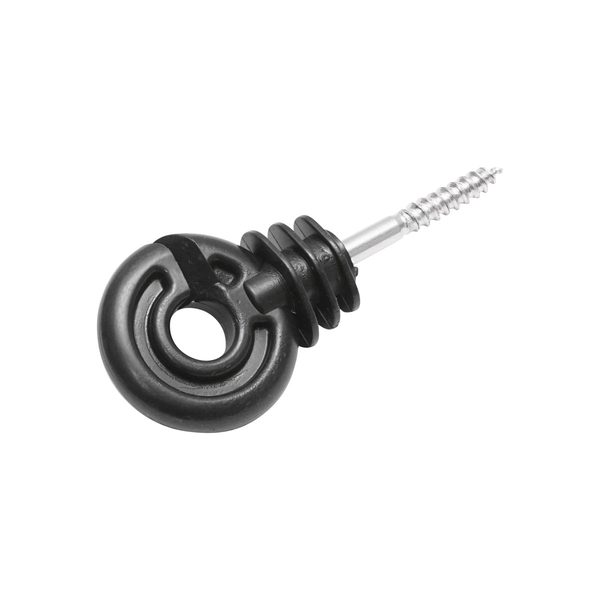 Matte black PP ring isolator 88x38mm electric fence Breckner Germany