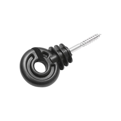 Matte black PP ring isolator 88x38mm electric fence Breckner Germany