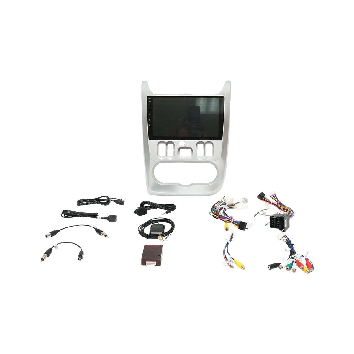 Central console, silver with GPS for Dacia Logan, Sandero, Duster