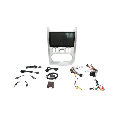 Central console, silver with GPS for Dacia Logan, Sandero, Duster