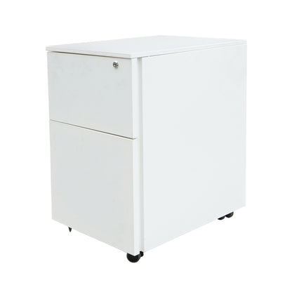 Classifier, metal filing cabinet 2 drawers with wheels 560x340x480mm, RAL7035 Breckner Germany