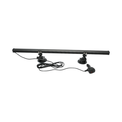 62cm LED strobe bar with suction cups, 60W, 10-30V, strobe with 9 colors, 15 lighting modes