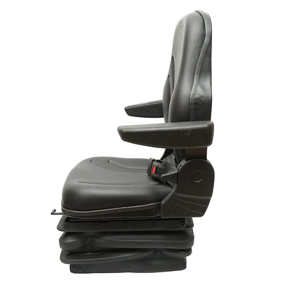 Universal air suspension seat, adjustable in height and weight 50-140Kg, armrests and backrest tilted 50-90° for tractor, agricultural, industrial machinery, forklift