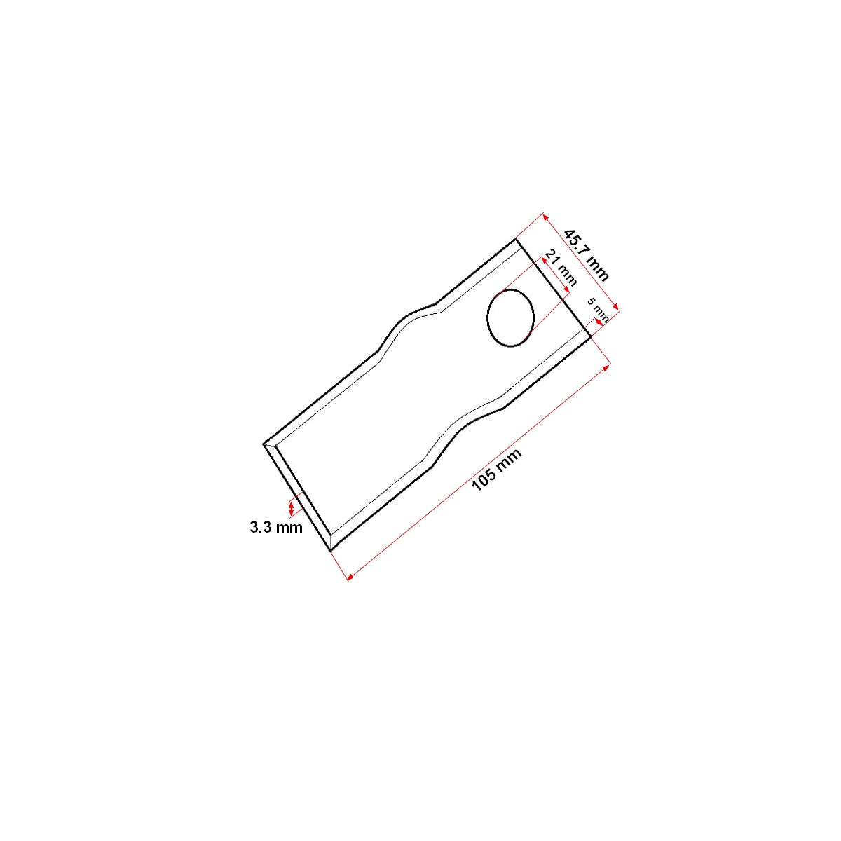 Wavy blade for KONIG TRAKTOREN rotary mower