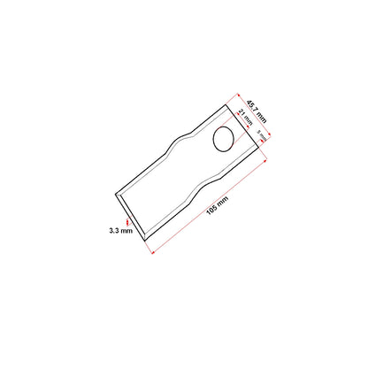 Wavy blade for KONIG TRAKTOREN rotary mower