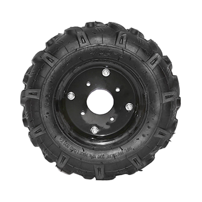 Complete wheel 400/8 R1 4PR with black rim