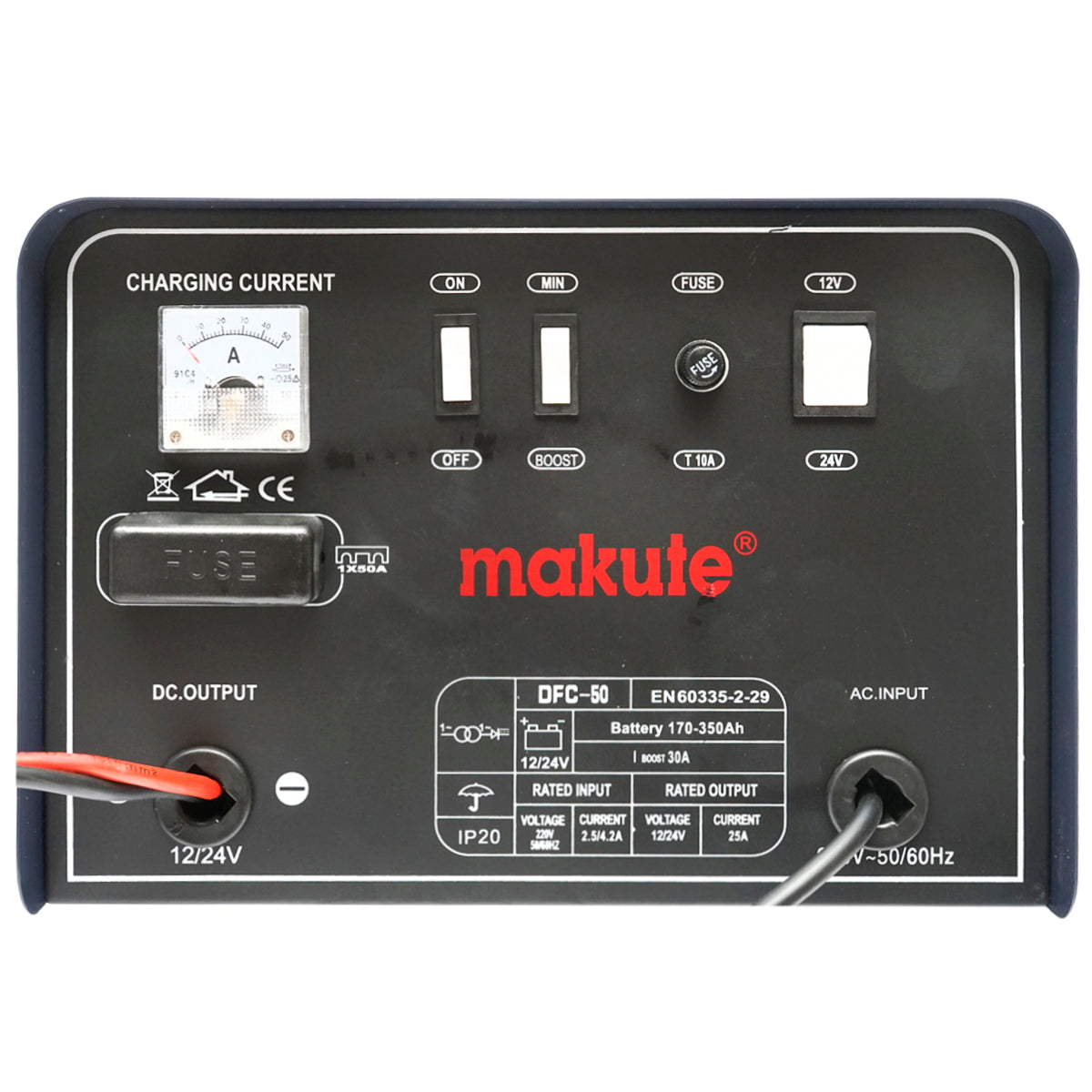 Car battery charger rectifier 12/24V 25A Makute