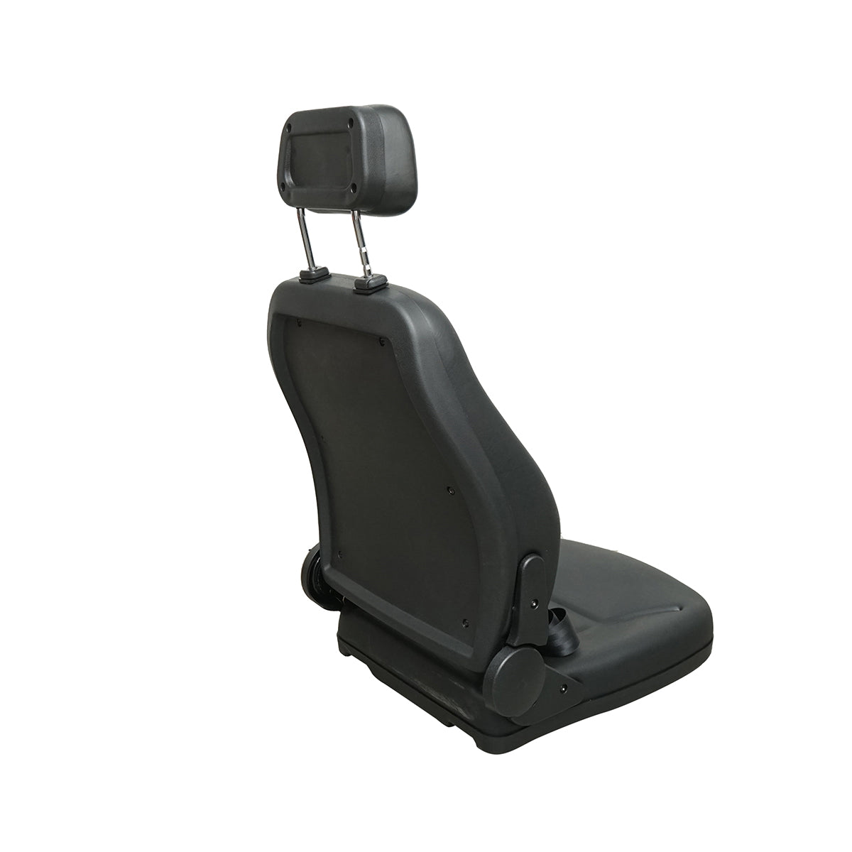 Universal seat with seatbelt and headrest for agricultural or industrial machines, forklift