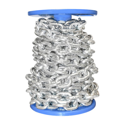 Electro-galvanized chain DIN766 fi10 10m/roll plastic drum