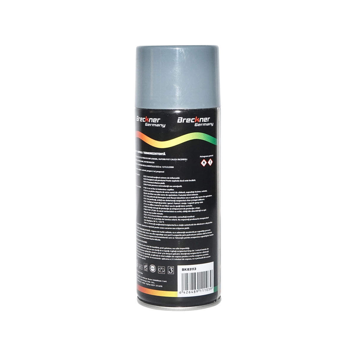 Acrylic paint spray heat resistant up to 400 degrees gray 450ml Breckner Germany