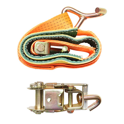 Car wheel anchoring strap 2.5m, hooks and ratchet Breckner Germany