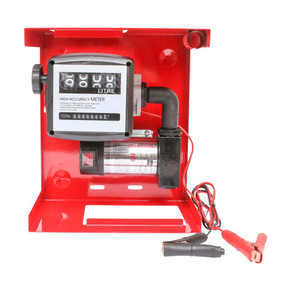 12V diesel transfer pump kit, 40L/min flow rate with counter, 1.5m suction hose, 4m transfer hose, and Breckner Germany pistol.
