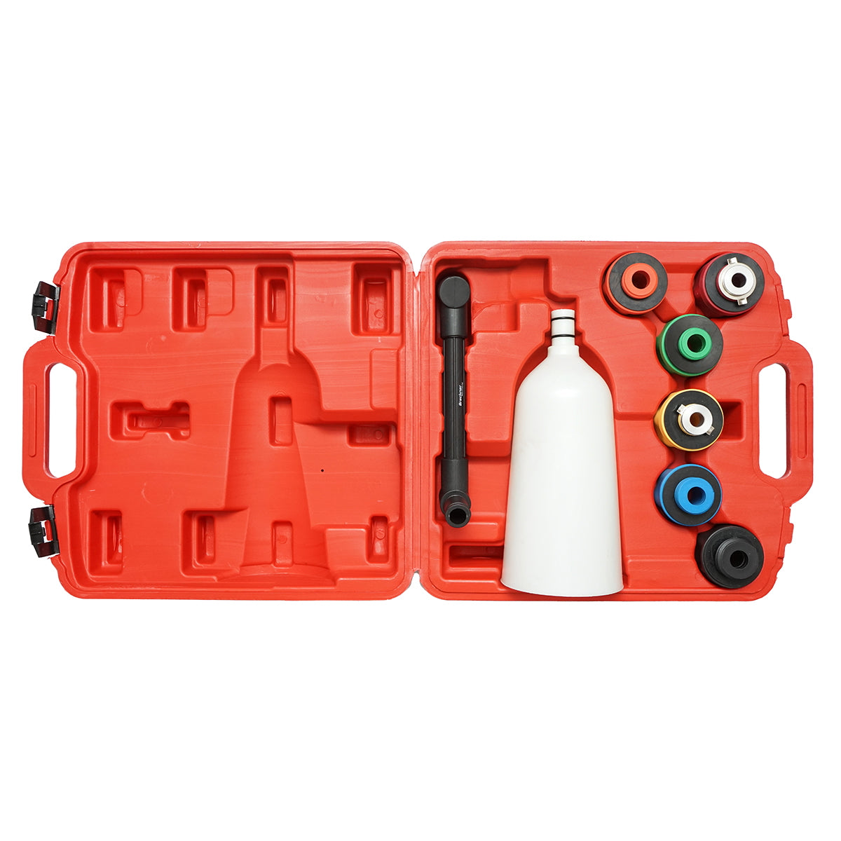 8-piece funnel set and special adapters for oil change Breckner Germany