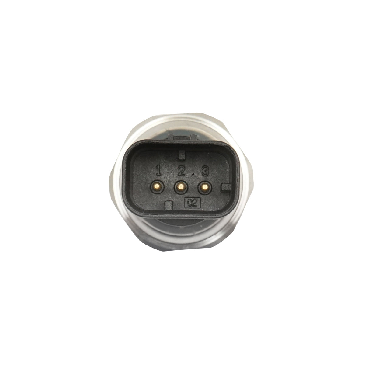 Fuel pressure sensor for John Deere OEM code RE538128 with 3 pins.