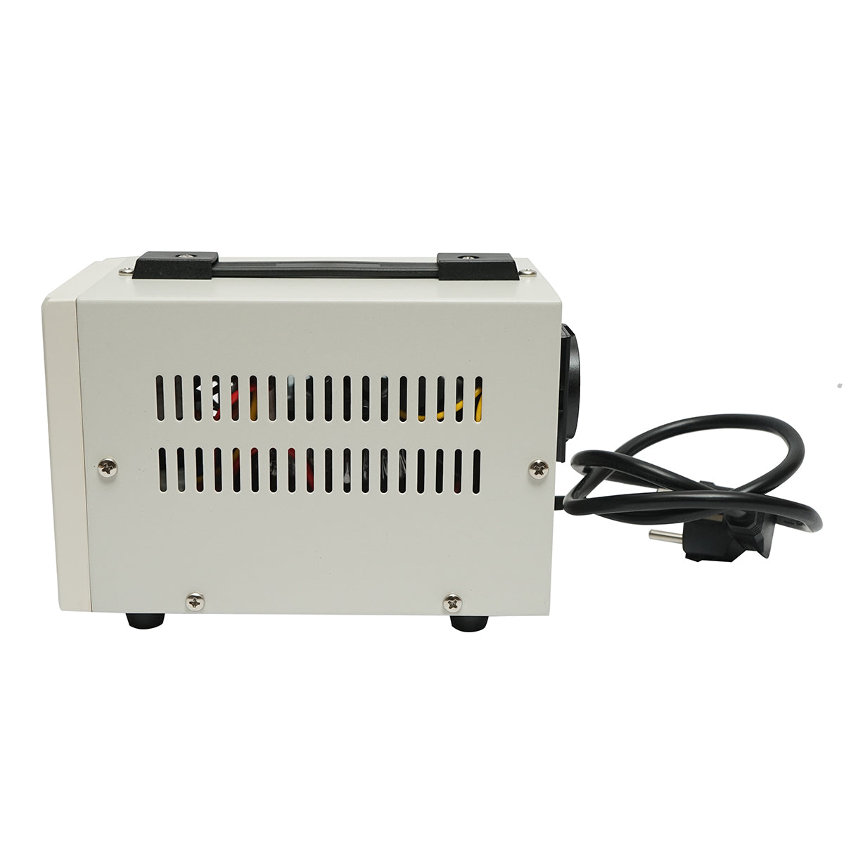 Single-phase automatic voltage stabilizer with relay 2000VA/140-260V, 2 Schuko sockets 230V, LCD display Breckner Germany