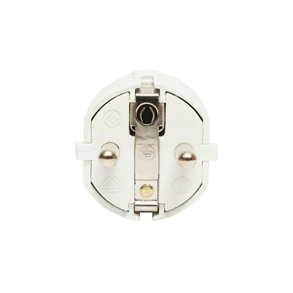 Schuko plug with grounding white 16A, 250V Breckner Germany