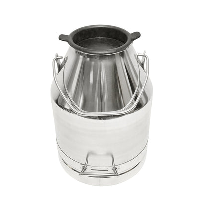 Stainless steel can with lid for milk 30L cow milking machine Breckner Germany