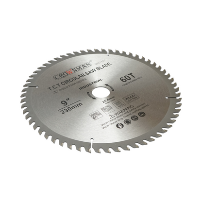 Crownman industrial wood cutting circular saw blade 230x25.4mm, max speed 6600rpm, 60 teeth.