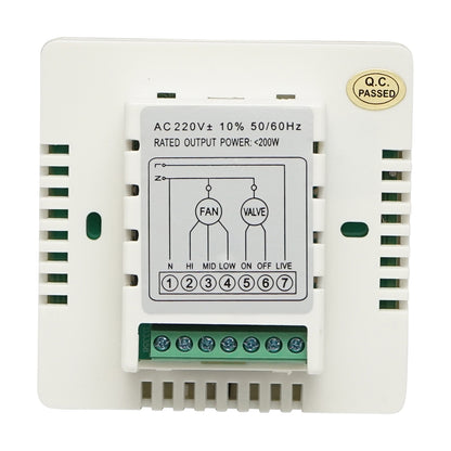Wired thermostat for fan coil unit