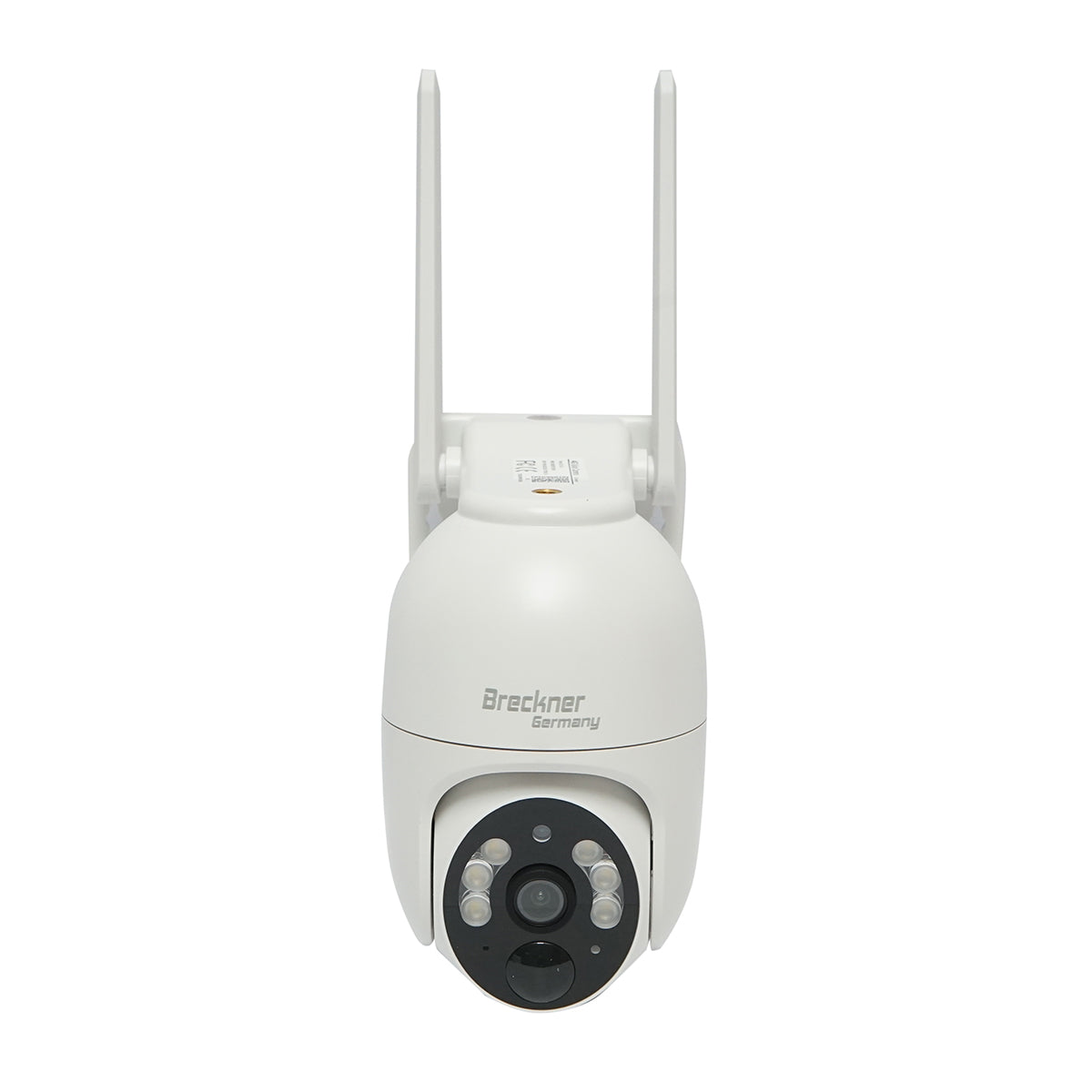 2MP surveillance camera with solar panel and 18000mAh battery, 4G SIM card, 360-degree PTZ rotation, human detection PIR, and Ubox application.