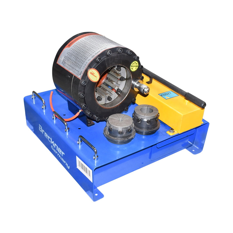 Manual machine certified for hydraulic hoses with a diameter of 6-27mm Breckner Germany