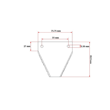 Serrated blade knife for DIN 80 C12-C14 type combination