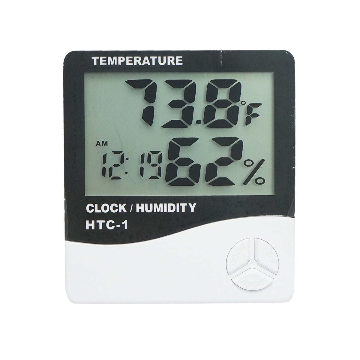 Digital thermometer with hygrometer and clock