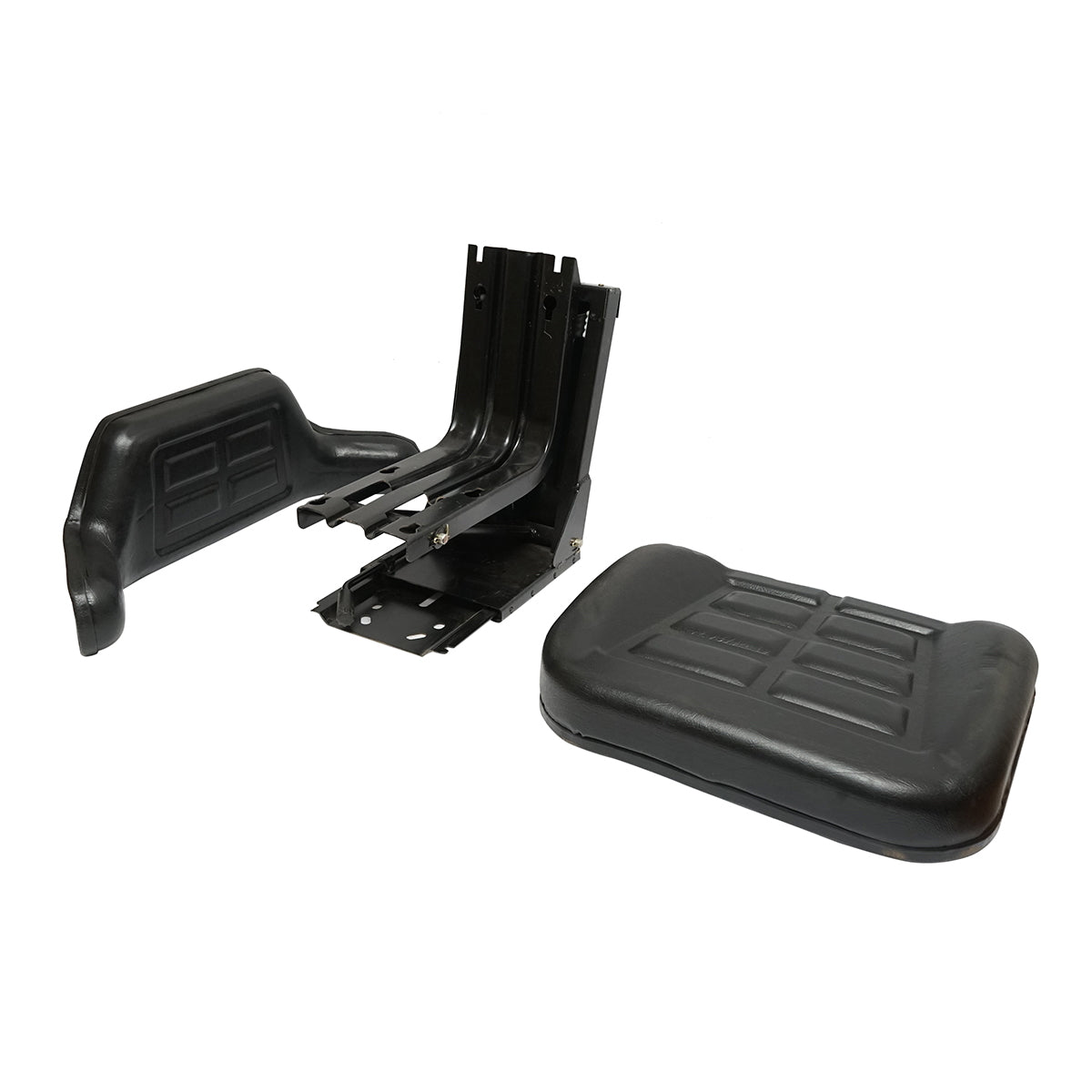 Black seat for tractor U-445, U-650 with triple adjustment and shock absorber