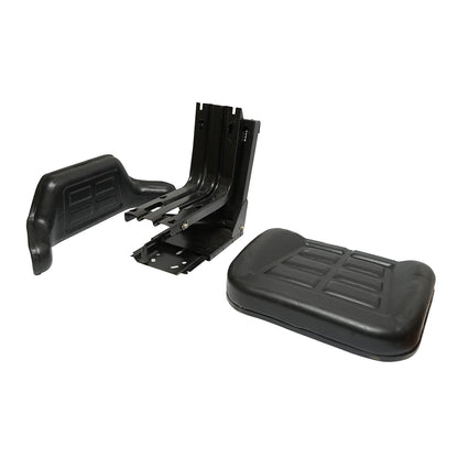 Black seat for tractor U-445, U-650 with triple adjustment and shock absorber