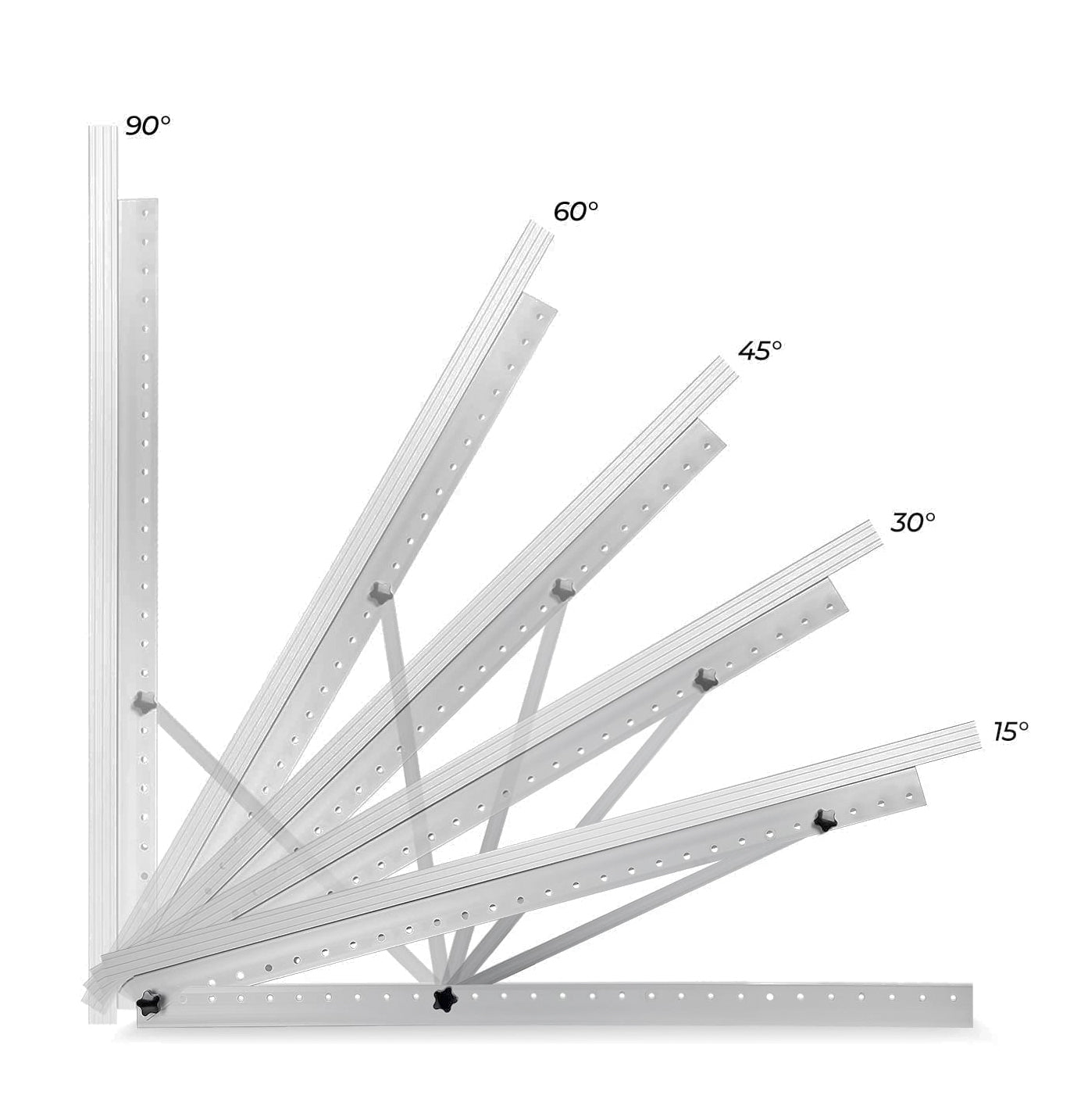 Triangle-type supports for securing 550W photovoltaic solar panels with adjustable angle Breckner Germany