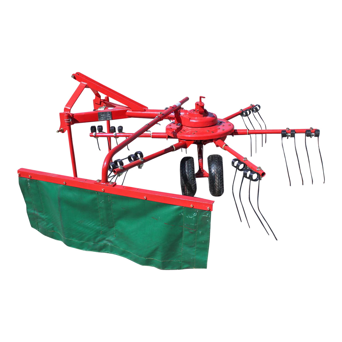Rotary spider rake with a working width of 1.80m, required power 15-50HP, with 6 arms weighing 220Kg Konig Traktoren