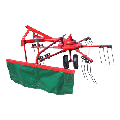 Rotary spider rake with a working width of 1.80m, required power 15-50HP, with 6 arms weighing 220Kg Konig Traktoren