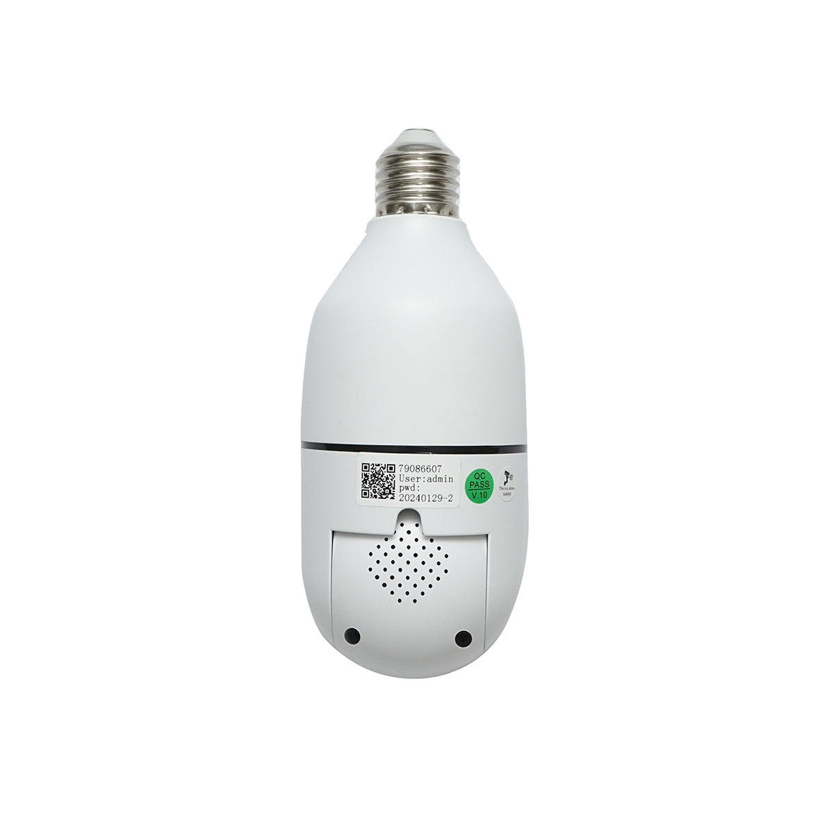 2 lens smart-bulb PTZ surveillance camera, WIFI 2.4G 1080P FHD 2MP, E27 bulb type with motion sensor, night vision and V380 Pro application