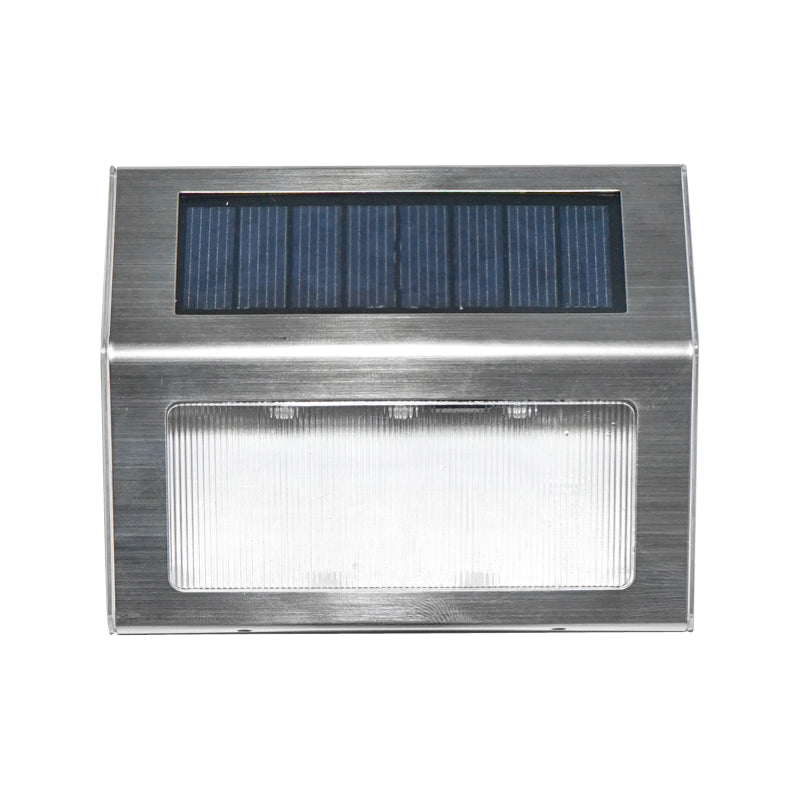 LED lamp 3x0.06W for stairs and fences with 4W solar panel, 3.2V battery and satin stainless steel housing Breckner Germany