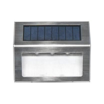 LED lamp 3x0.06W for stairs and fences with 4W solar panel, 3.2V battery and satin stainless steel housing Breckner Germany
