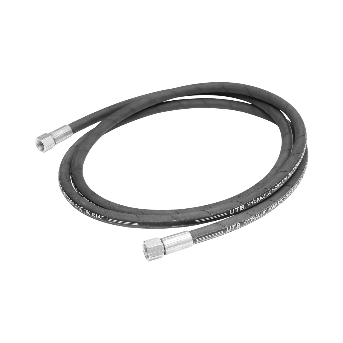 Pressure hose 2SN DN10 certified with hydraulically fixed ends L = 3000 mm (Reduction M20X20)