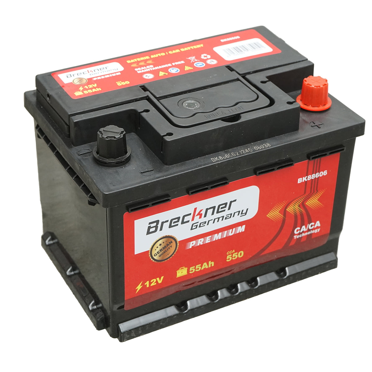 Accumulator, car battery 55Ah, 500A, 12V BRECKNER PREMIUM