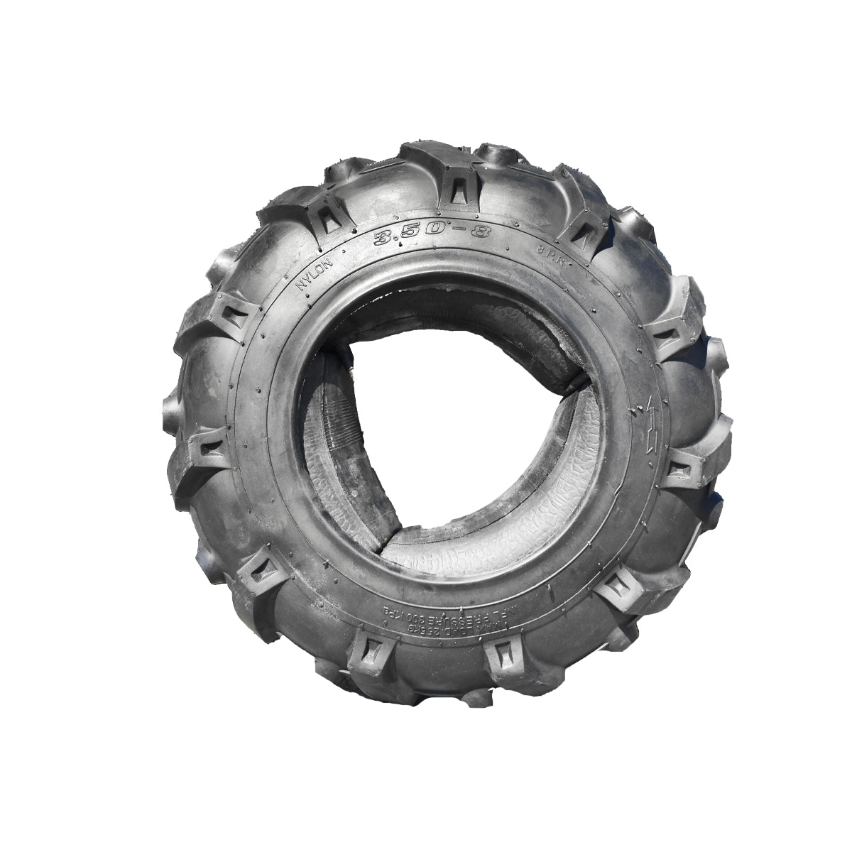 Agricultural tire 350/8 treaded for rotary tiller LP01