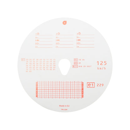 Analog tachograph diagram 125 km set 100/piece