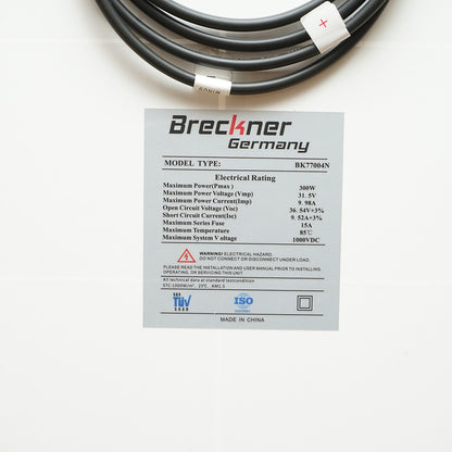 300W Monocrystalline Solar Panel 1645x880x35mm Breckner Germany