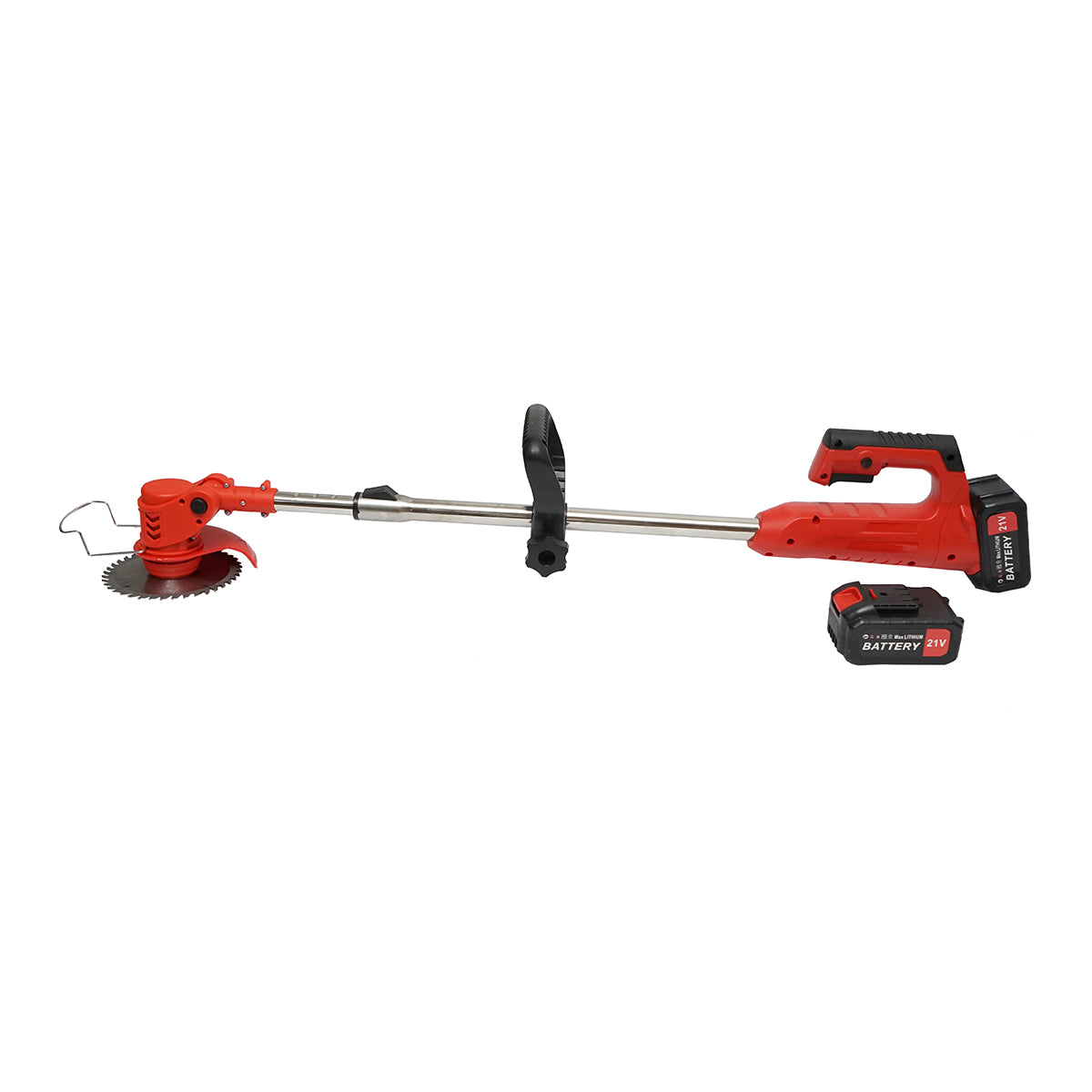 Electric brush cutter 850W extendable, 2 lithium batteries 21V/3000 mAh, speed 18000 r/min accessories included