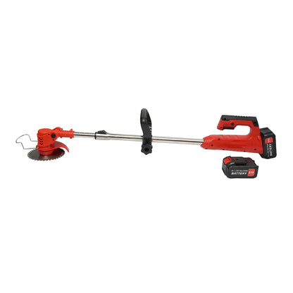 Electric brush cutter 850W extendable, 2 lithium batteries 21V/3000 mAh, speed 18000 r/min accessories included
