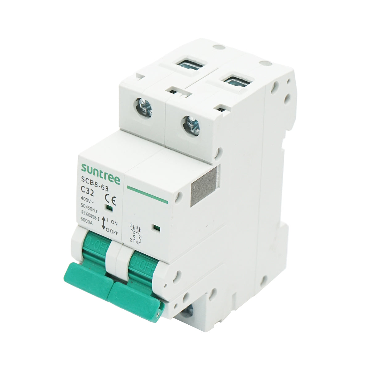 Automatic circuit breaker 2P-32A-400VAC, 6KA Suntree