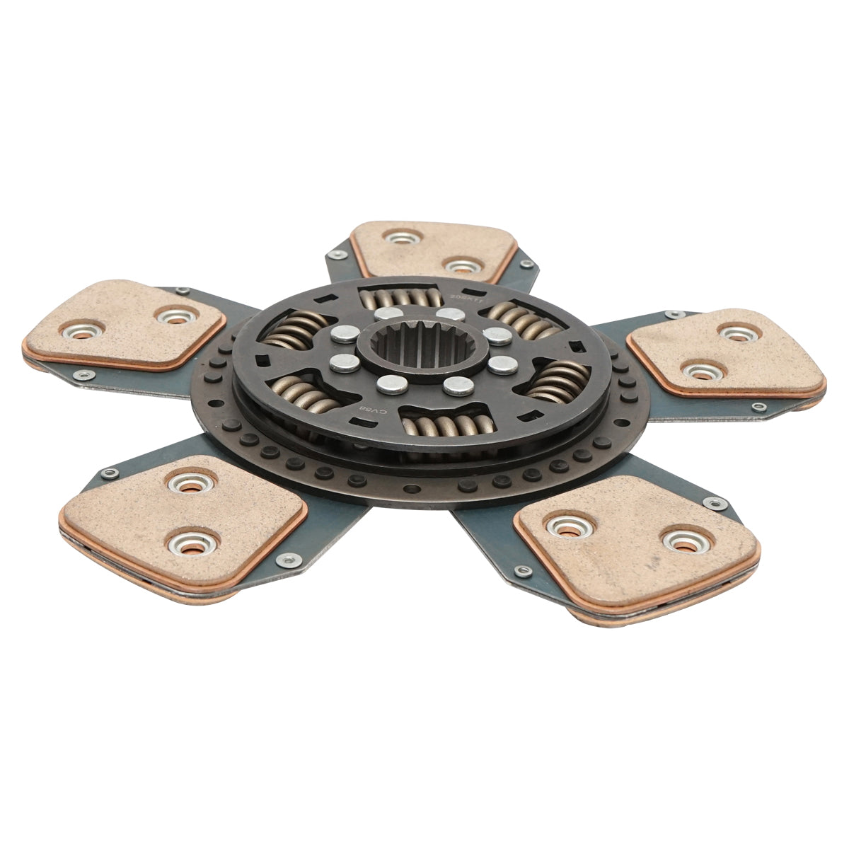 Clutch disc with friction material and spring, 18 grooves for Forest Tractor with Perkins engine