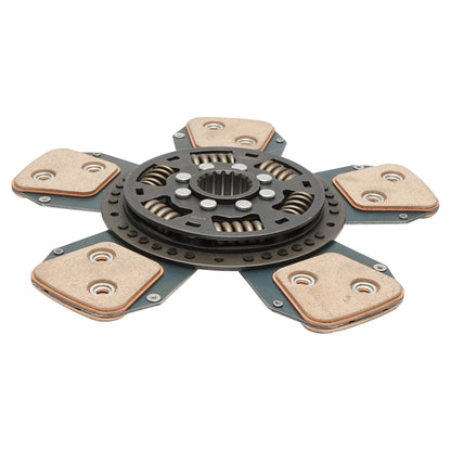 Clutch disc with friction material and spring, 18 grooves for Forest Tractor with Perkins engine