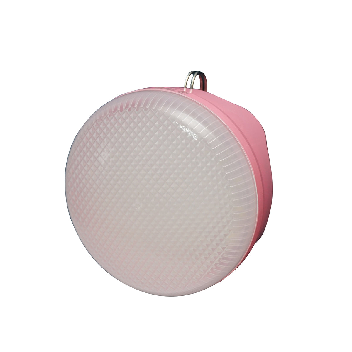 100W LED lamp with 1200mA battery and USB charging, pink